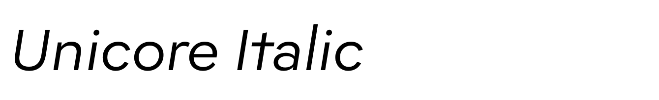 Unicore Italic